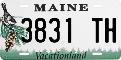 ME license plate 3831TH