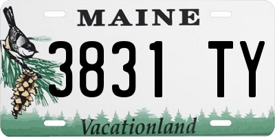 ME license plate 3831TY