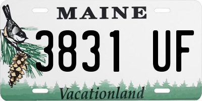 ME license plate 3831UF