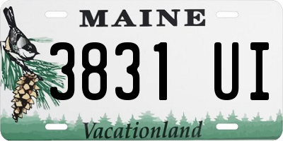 ME license plate 3831UI