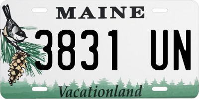 ME license plate 3831UN