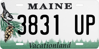 ME license plate 3831UP