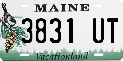 ME license plate 3831UT