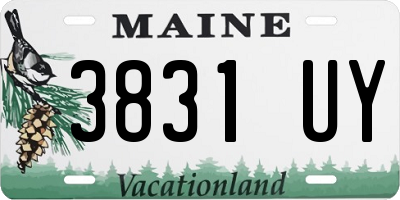 ME license plate 3831UY