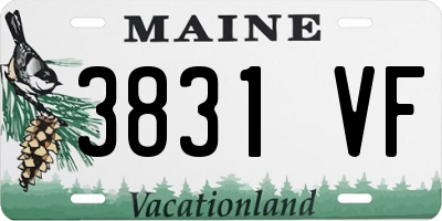 ME license plate 3831VF