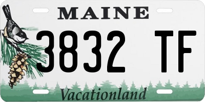 ME license plate 3832TF