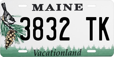 ME license plate 3832TK
