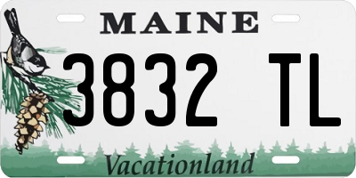 ME license plate 3832TL