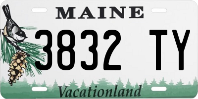 ME license plate 3832TY