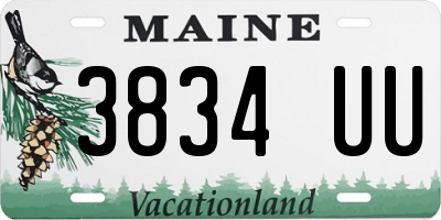 ME license plate 3834UU