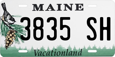 ME license plate 3835SH