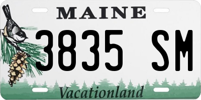 ME license plate 3835SM