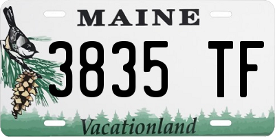 ME license plate 3835TF