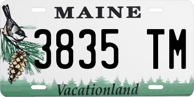 ME license plate 3835TM
