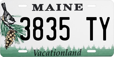 ME license plate 3835TY