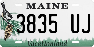 ME license plate 3835UJ