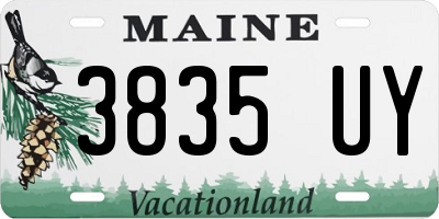 ME license plate 3835UY