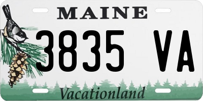 ME license plate 3835VA