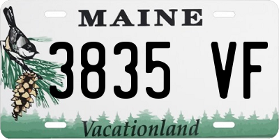 ME license plate 3835VF