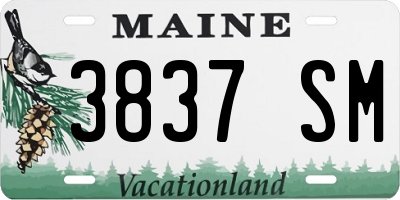 ME license plate 3837SM