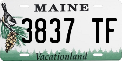 ME license plate 3837TF