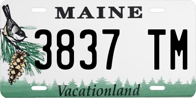 ME license plate 3837TM