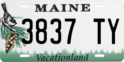 ME license plate 3837TY
