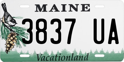 ME license plate 3837UA