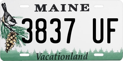 ME license plate 3837UF