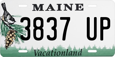 ME license plate 3837UP
