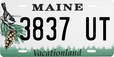 ME license plate 3837UT