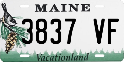ME license plate 3837VF