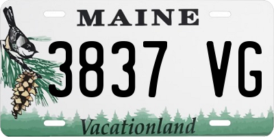 ME license plate 3837VG