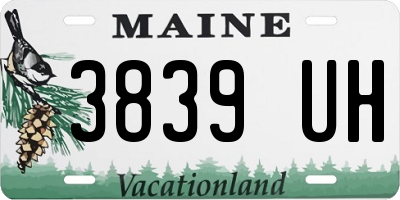 ME license plate 3839UH