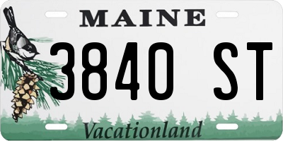 ME license plate 3840ST