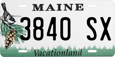 ME license plate 3840SX