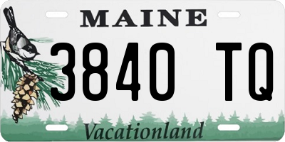 ME license plate 3840TQ