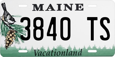 ME license plate 3840TS