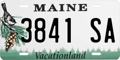 ME license plate 3841SA