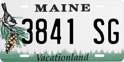 ME license plate 3841SG