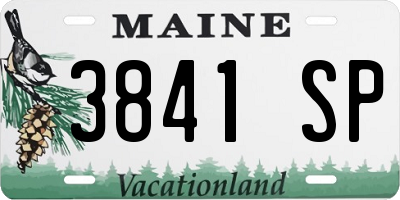 ME license plate 3841SP
