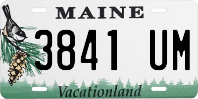 ME license plate 3841UM