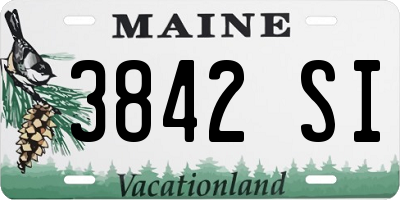 ME license plate 3842SI