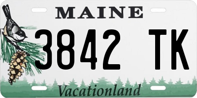 ME license plate 3842TK