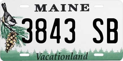 ME license plate 3843SB