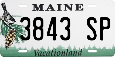 ME license plate 3843SP