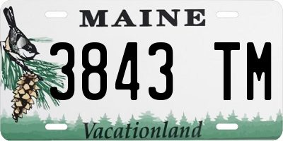 ME license plate 3843TM