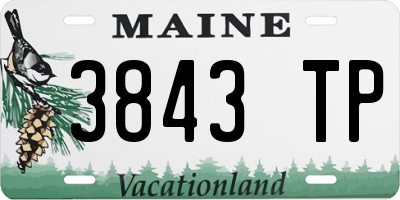 ME license plate 3843TP