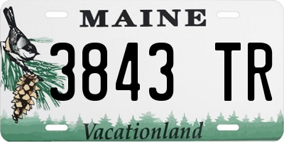 ME license plate 3843TR