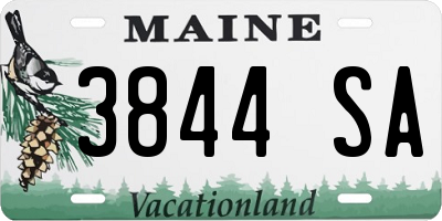 ME license plate 3844SA